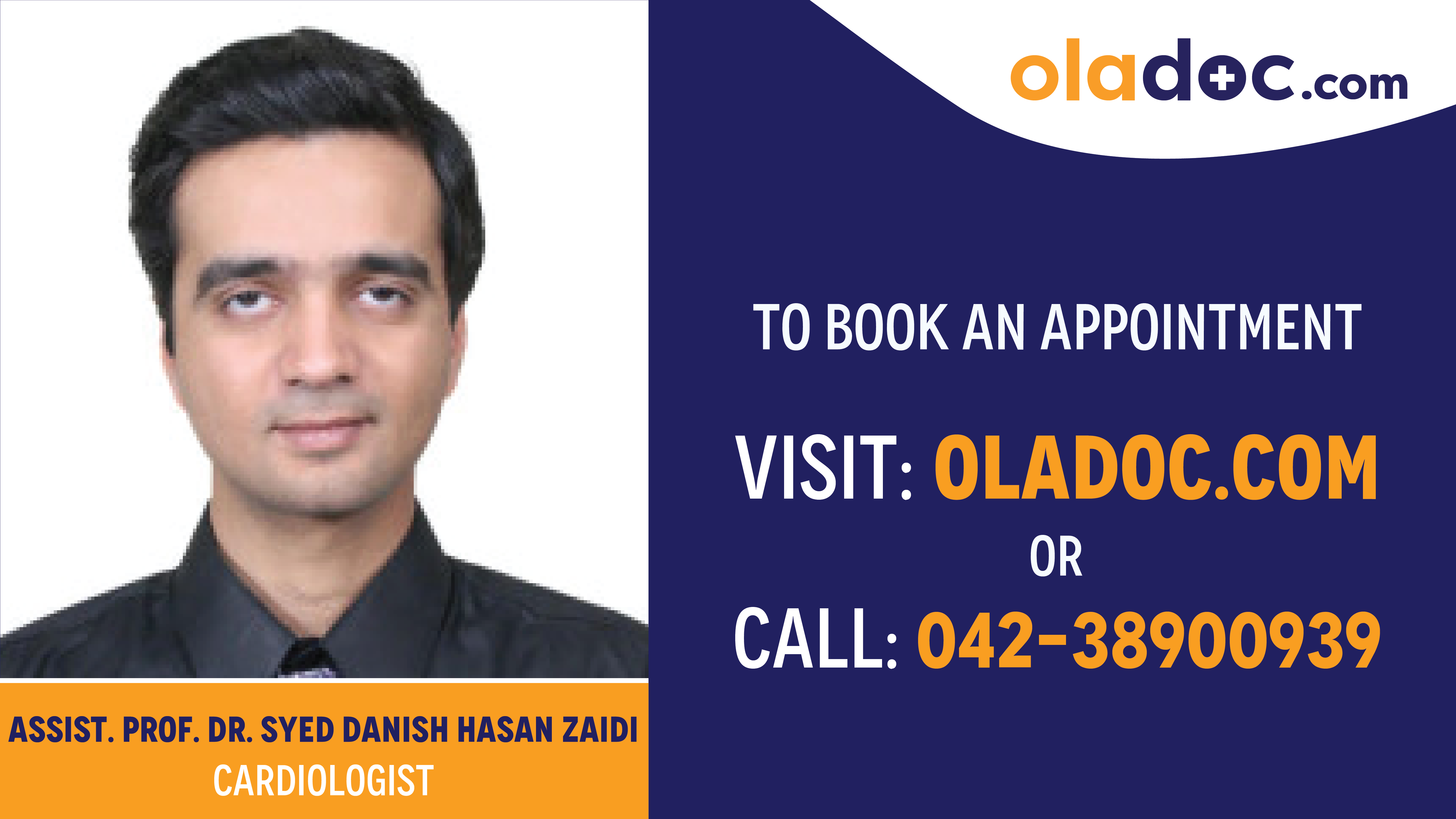 Book appointment with Dr.Syed Danish Hasan Zaidi-best Cardiologist in Karachi